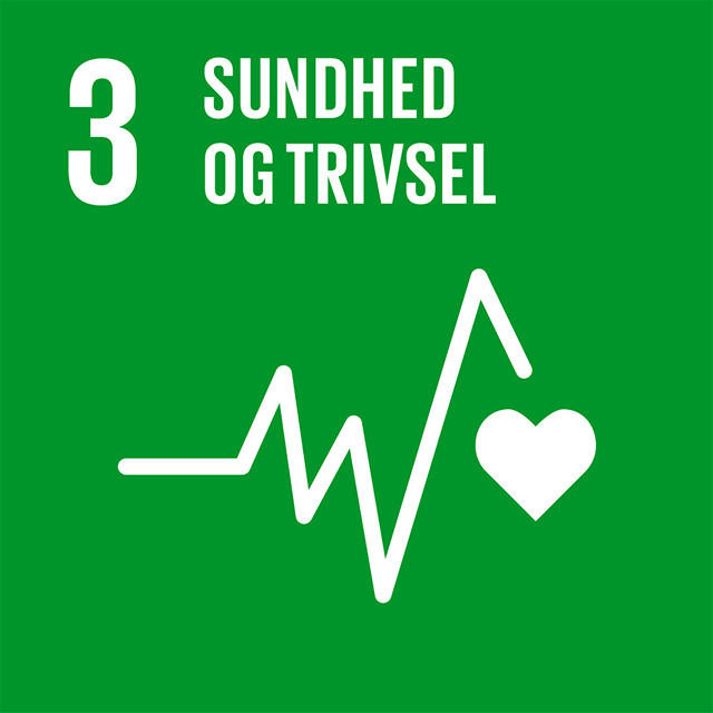 Ikon for verdensmål nr. 3 - Sundhed og Trivsel