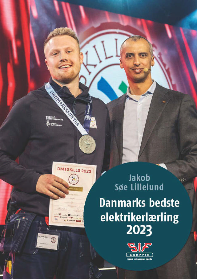 Jacob Søe Lillelund - Danmarks bedste elektriker lærling 2023 sammen med Mathias Tesfaye