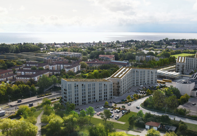 Glade købere og sælgere foran SIF Gruppens adresse i Søborg